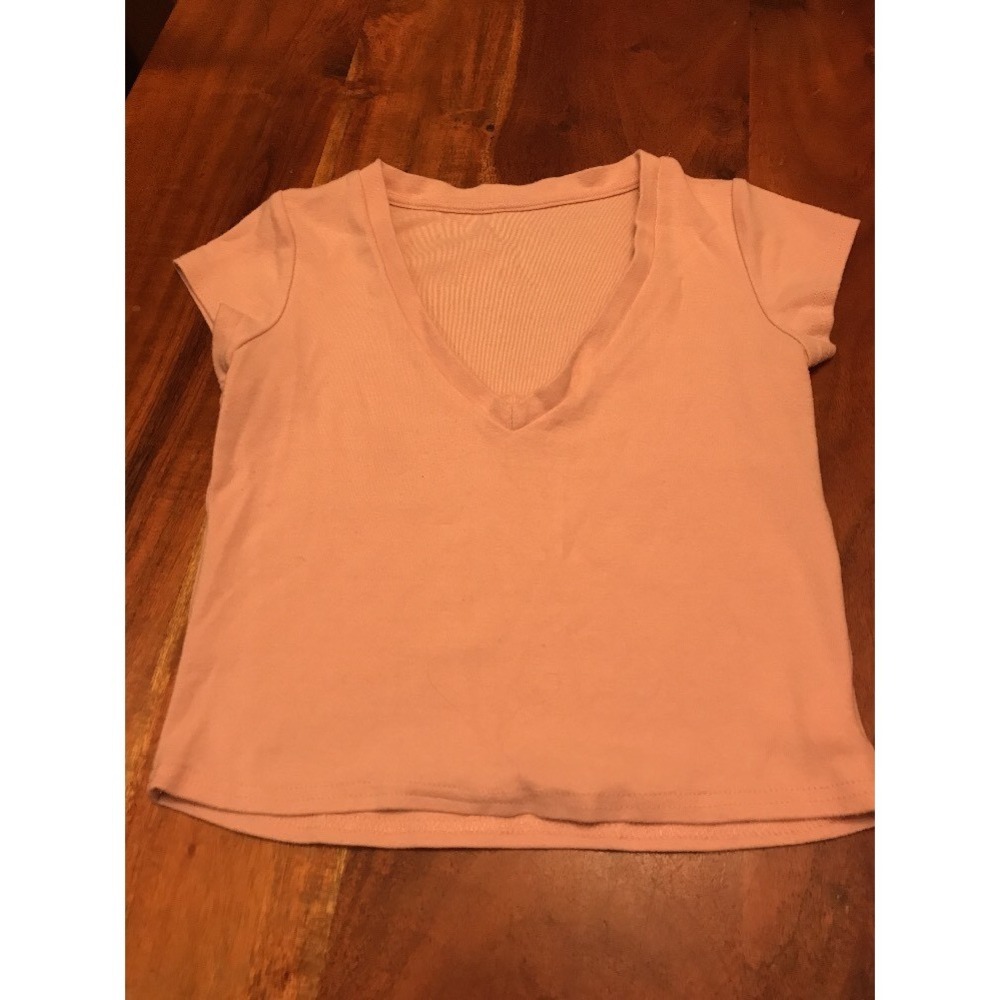 Women's Brandy Mervilor Light Pink Crop Short Shirt Top Size Medium (BB)
